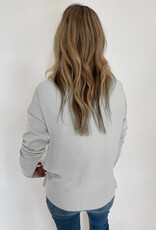 Metric Knits Metric Knits Pearl Grey Long Sleeve Sweater Top
