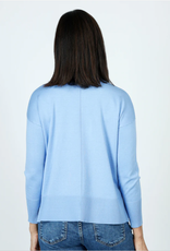 Metric Knits Metric Knits Light Denim Long Sleeve Sweater Top