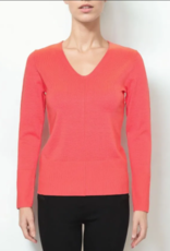 Metric Knits Metric Knits Tiger Lily V-Neck Long Sleeve Sweater Top