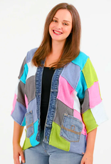 Shannon Passero Shannon Passero Multi Patched Knit w/Denim Acct Cardigan