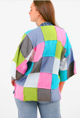 Shannon Passero Shannon Passero Multi Patched Knit w/Denim Acct Cardigan