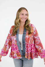 Shannon Passero Shannon Passero Patched w/Denim Acct. L/S Cardigan AS