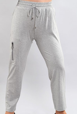 Michael Tyler Michael Tyler Grey  Pull On Knit  Pant AS