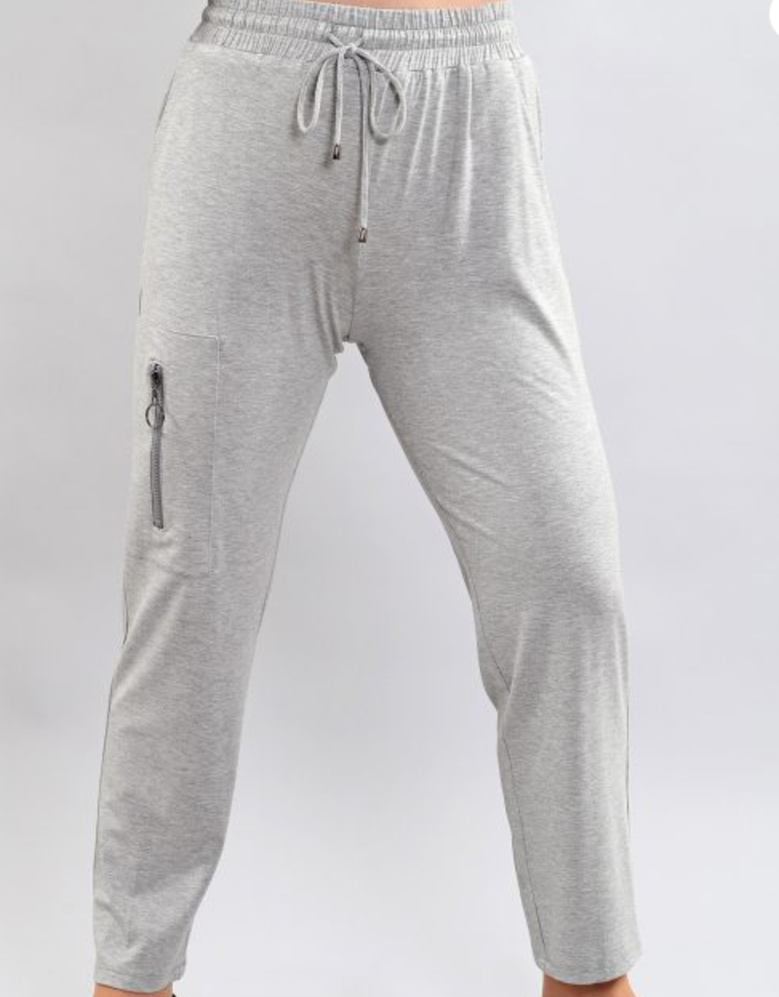 Michael Tyler Michael Tyler Grey  Pull On Knit  Pant AS