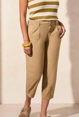 Tribal Tribal Nude Olive Girlfriend Barrel Crop Zip-Up Jean