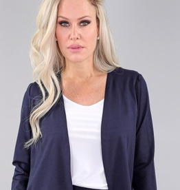 Michael Tyler Michael Tyler Navy Open Front 3/4 Sleeve  Cardigan LC