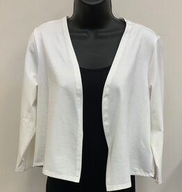 Michael Tyler Michael Tyler Off White Open Front 3/4 Sleeve  Cardigan LC