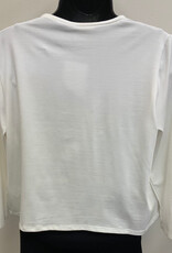 Michael Tyler Michael Tyler Off White Open Front 3/4 Sleeve  Cardigan LC