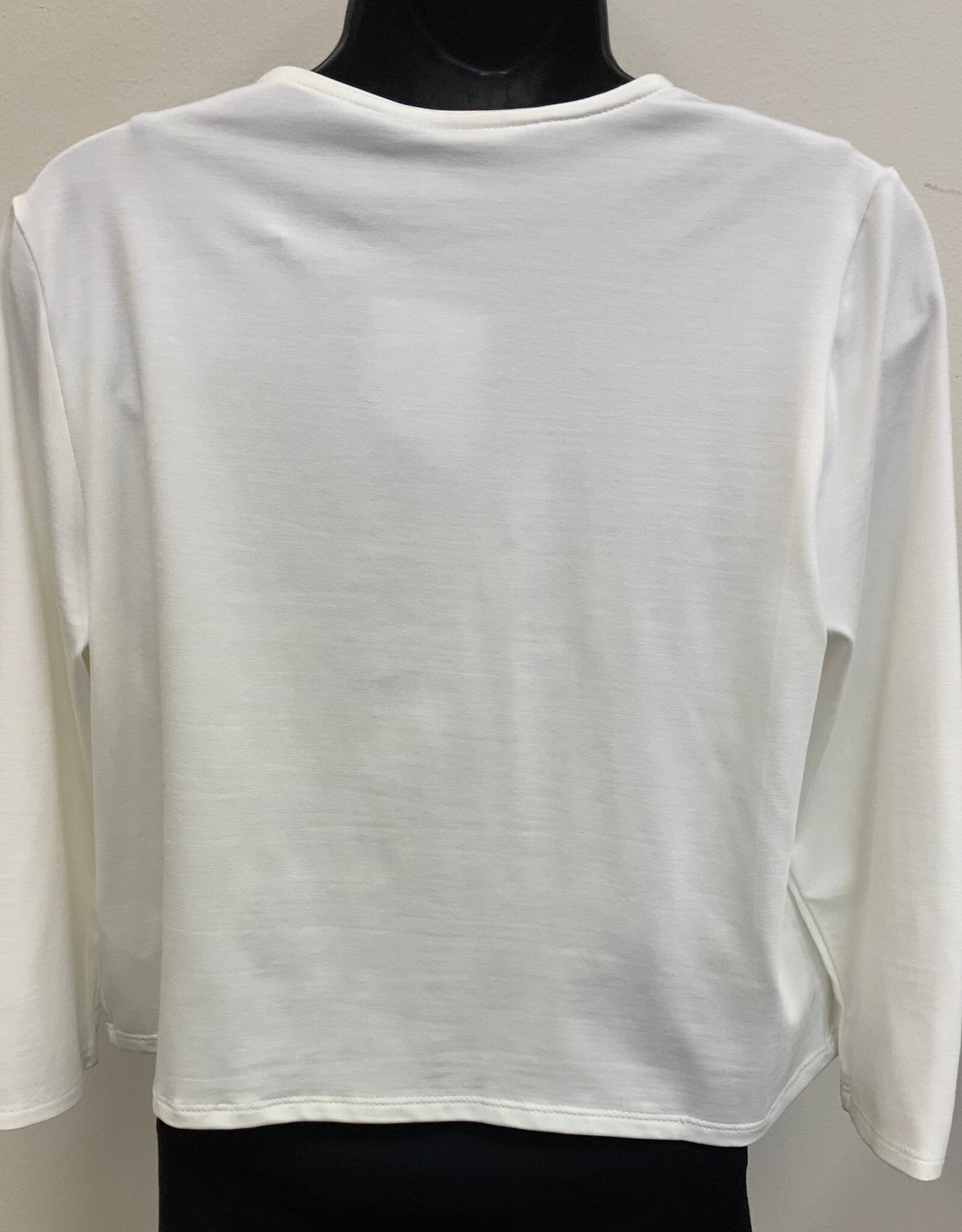 Michael Tyler Michael Tyler Off White Open Front 3/4 Sleeve  Cardigan LC