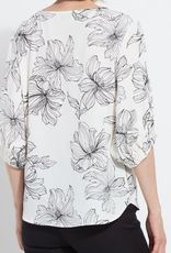 Lysse Lysse White Silk Floral Print Balloon Sleeve Top HB Lysse Lysse White Silk Floral Print Balloon Sleeve Top HB