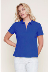 Renuar Renuar Royal 1/4 Zip  Polo Short Sleeve Top AA