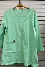 Beachtime BEACHTIME UPF 50+ CSB5233 Lime Round Neck 3/4 Sleeve Top LA