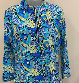 Beachtime BEACHTIME UPF 50+  Multi Print 1/4 Zip long Sleeve AC