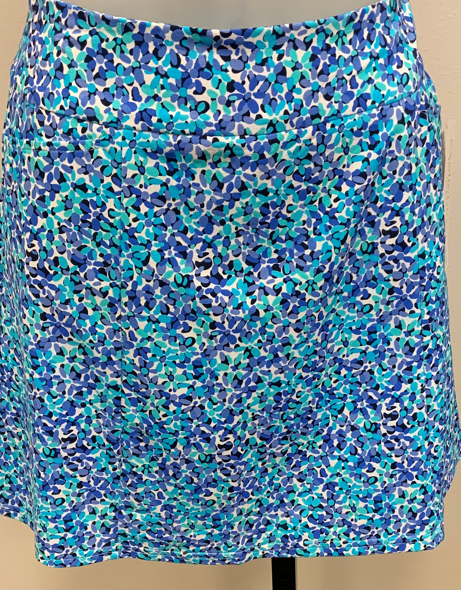Beachtime BEACHTIME UPF 50+ SPF3197P  Blue Floral Multi Print Skort AL