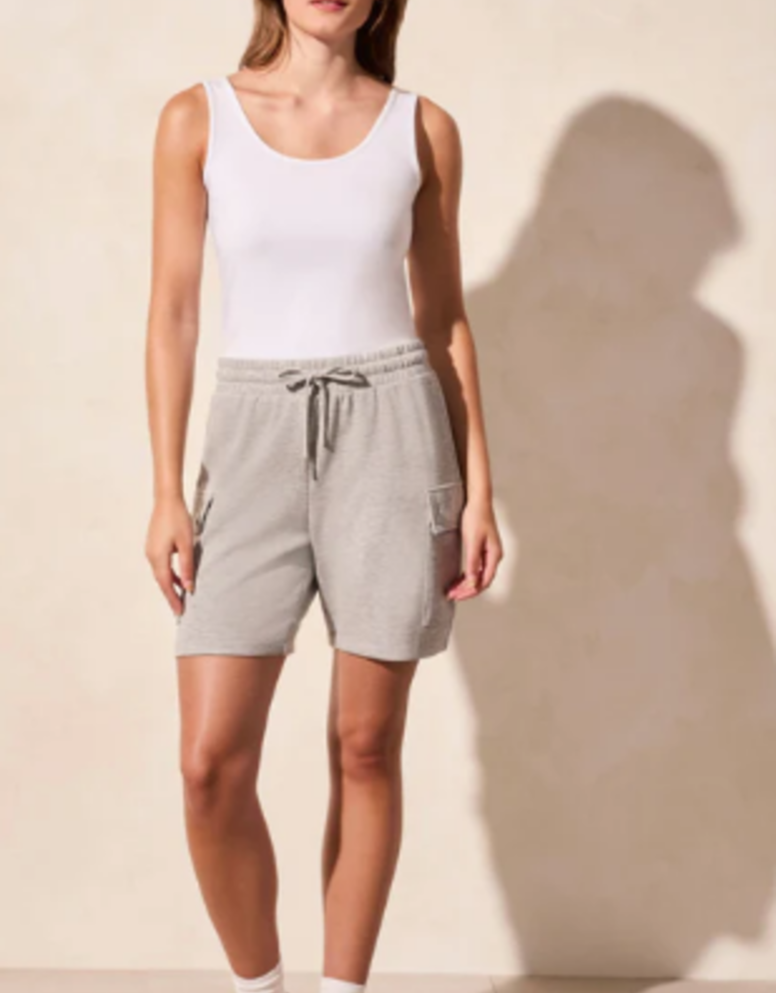 Tribal Tribal Grey Pull On Cargo Knit Short  AA