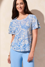 Tribal Tribal Riviera Multi Print Round Neck Short Sleeve Top LK