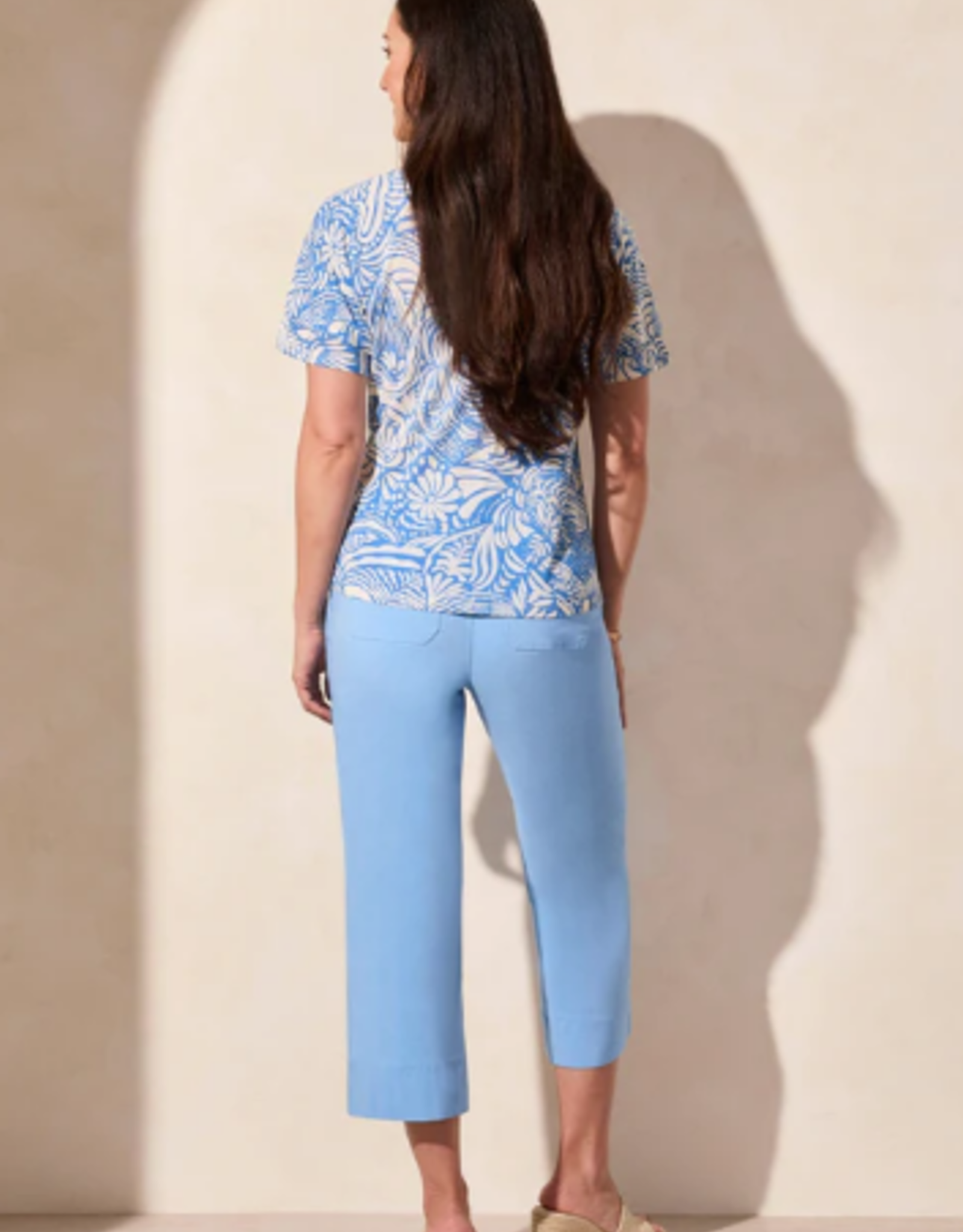 Tribal Tribal Riviera Multi Print Round Neck Short Sleeve Top LK