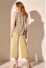 Tribal Tribal Soft Tan Print Round Neck Top AK