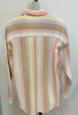 Tribal Tribal  Sun Ray  Stripe Button Up Long Sleeve Shirt CE