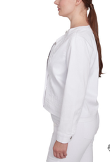 Ruby Rd Ruby Rd White Petite Button-Up Embroidery Detail L/S Jacket