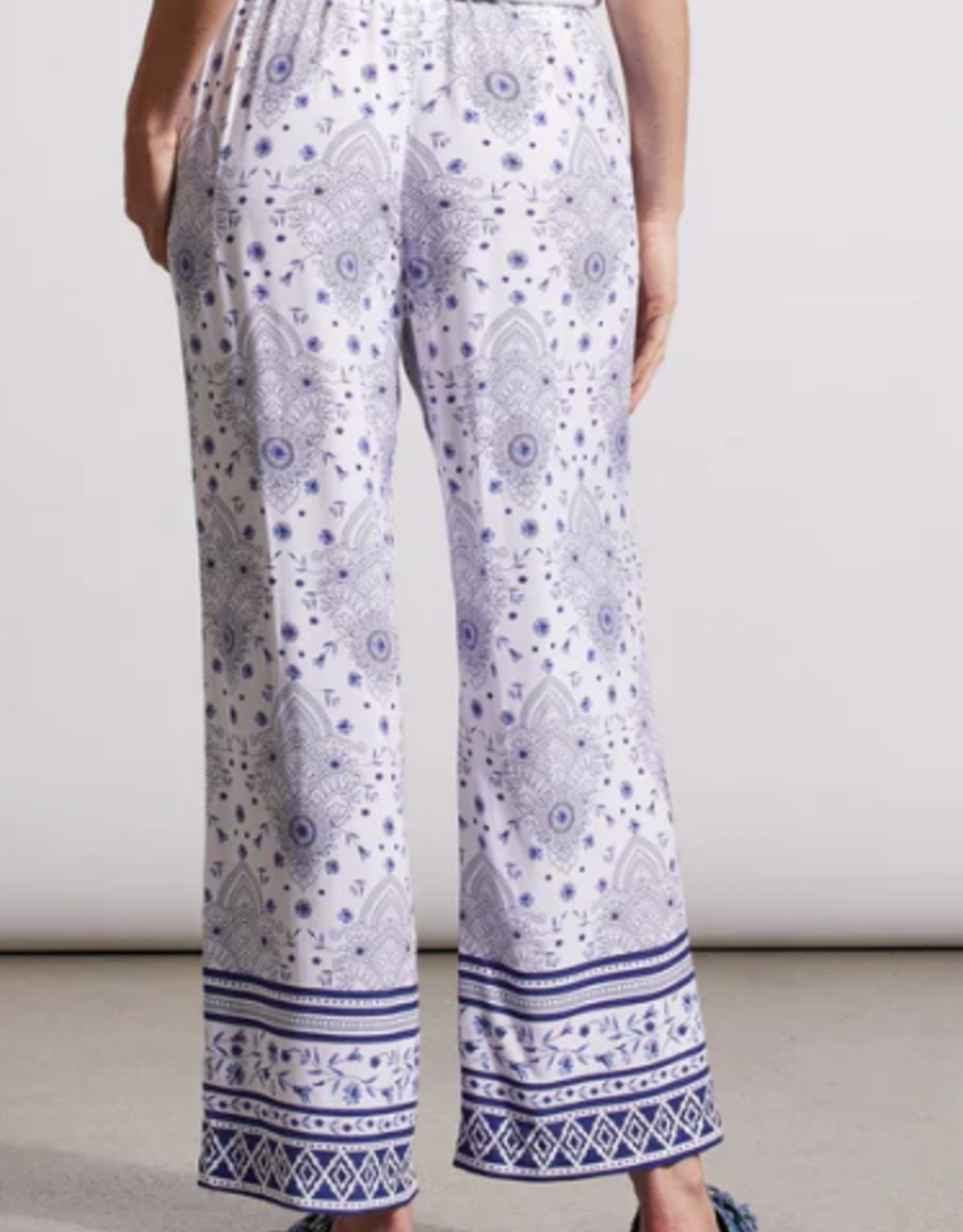 Tribal Tribal Pull On Ankle Pant W/Waistband Tie