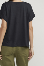 JAG Jag  Black Round Neck S/S Top