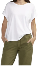 JAG Jag  White Round Neck S/S Top