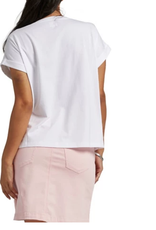 JAG Jag  White Round Neck S/S Top