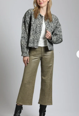 APNY APNY Olive Faux Suede  Ankle Wide Leg Pant CL