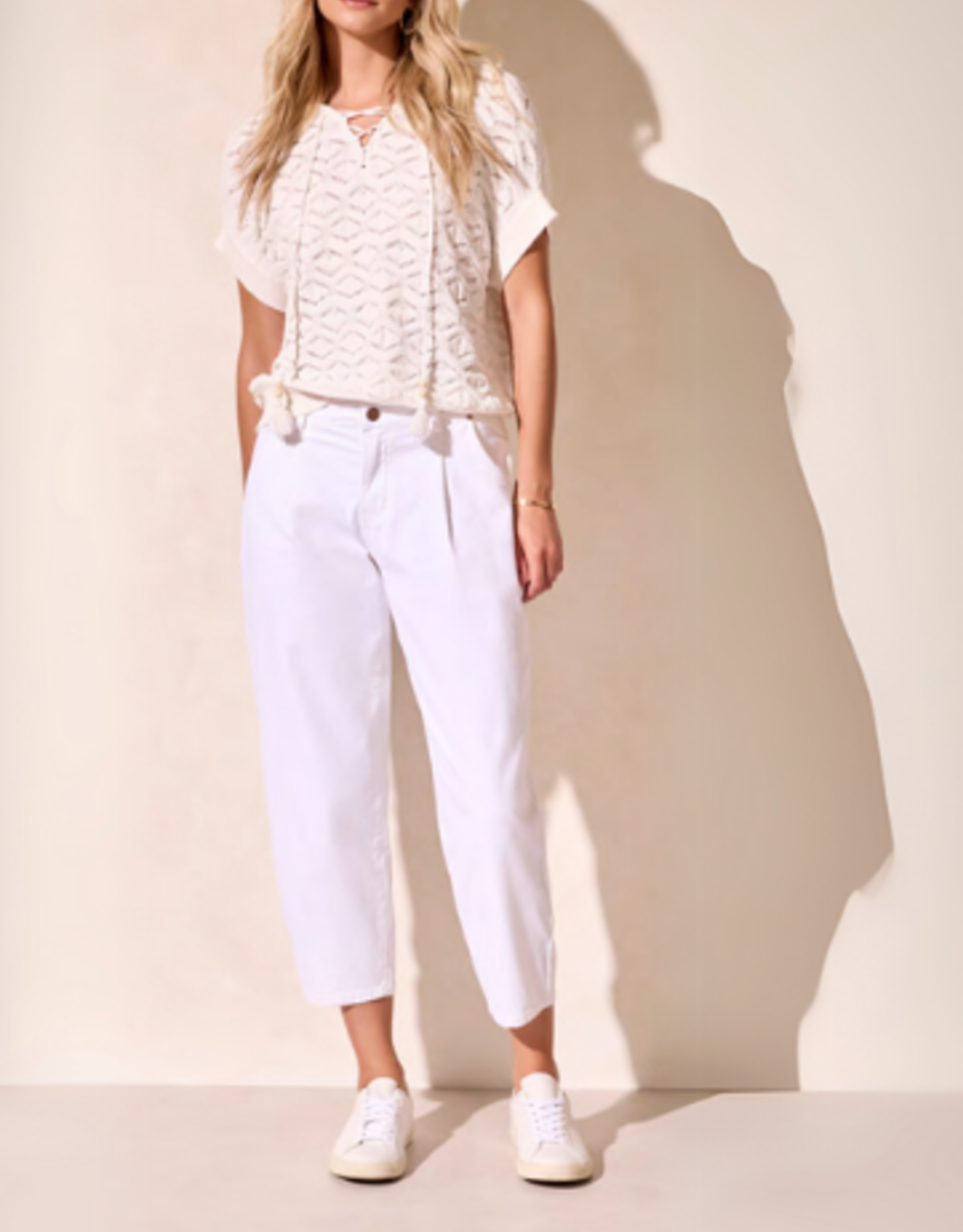 Tribal Tribal Coco Milk Audrey Girlfriend Barrel Crop Jean CK