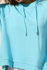 Tribal Tribal Aqua Hoody L/S Contrast Stitching Detail Top CE