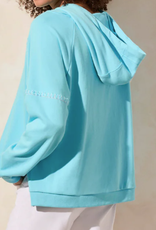 Tribal Tribal Aqua Hoody L/S Contrast Stitching Detail Top CE
