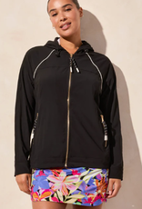 Tribal Tribal Black Hooded L/S Zip Up Jacket HE