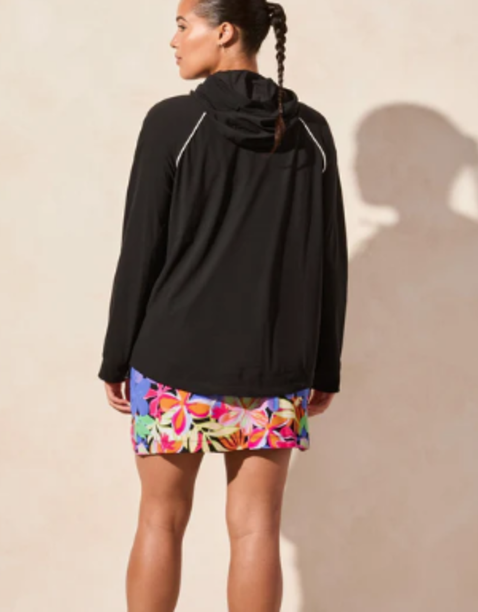 Tribal Tribal Black Hooded L/S Zip Up Jacket HE
