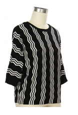 N Touch N Touch Black/White Round neck 3/4 Sleeve LE