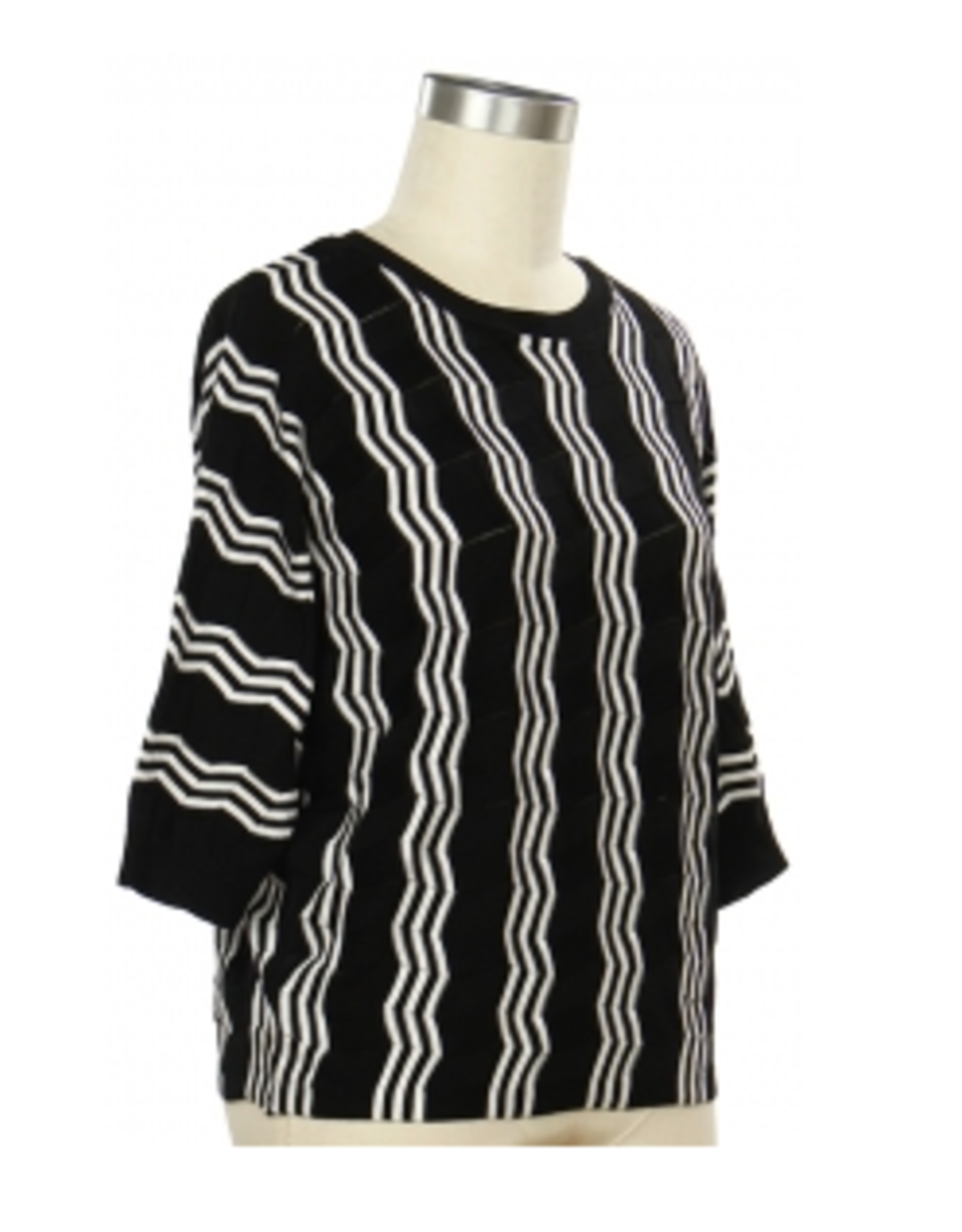 N Touch N Touch Black/White Round neck 3/4 Sleeve LE