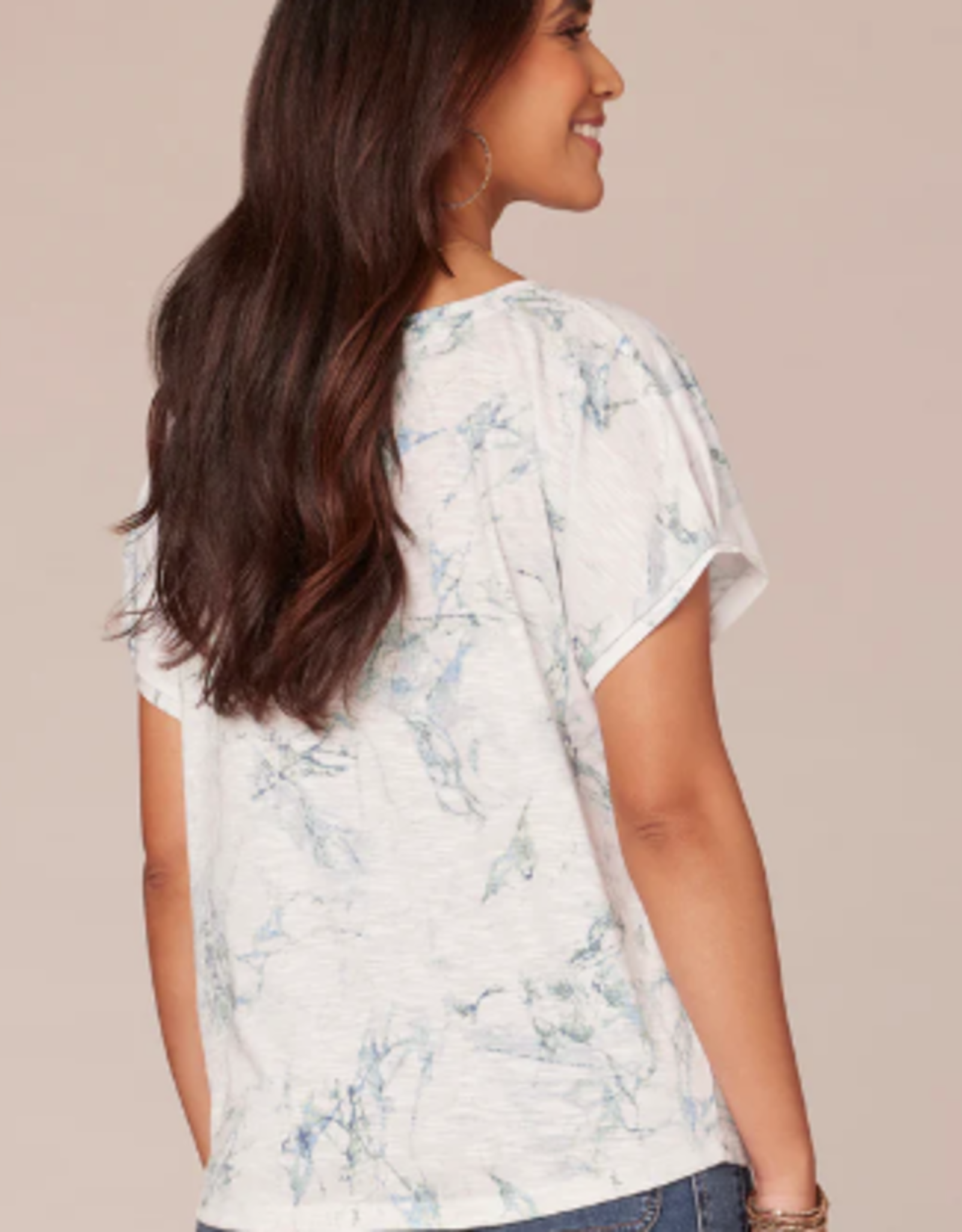 Democracy Democracy Round neck S/S Twist Knot Detail Petite Top BR