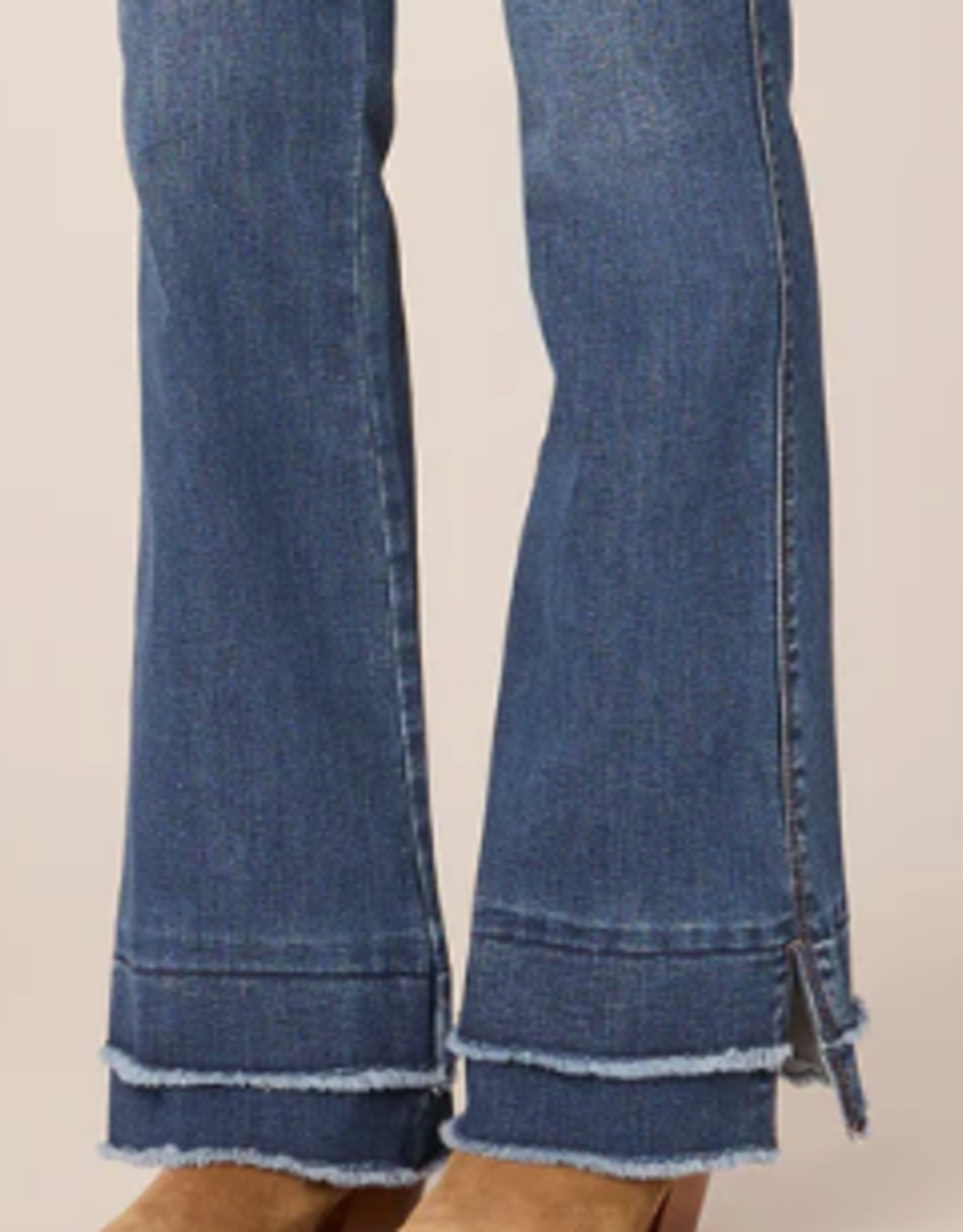 Democracy Democracy Blue High Rise Itty Bitty More Boot  Denim Pant AA