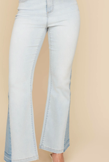 Renuar Renuar  Bleach Wash Denim  Wide Leg  Petite Pant  CA