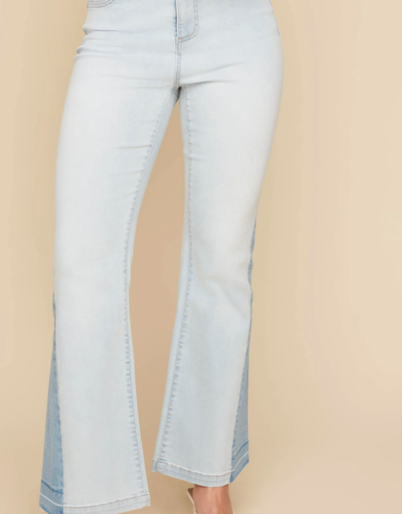 Renuar Renuar  Bleach Wash Denim  Wide Leg  Petite Pant  CA
