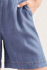 Tribal Tribal  Dark Chambray  Flowly Pull On Short AL