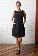 Habitat Olivia Black Textured Sleeveless Derby Dress w/Pockets