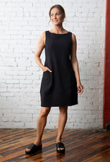 Habitat Olivia Black Textured Sleeveless Derby Dress w/Pockets
