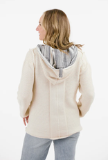 Shannon Passero Shannon Passero Cream Woven/Stripe Interior w/Pockets Cardigan