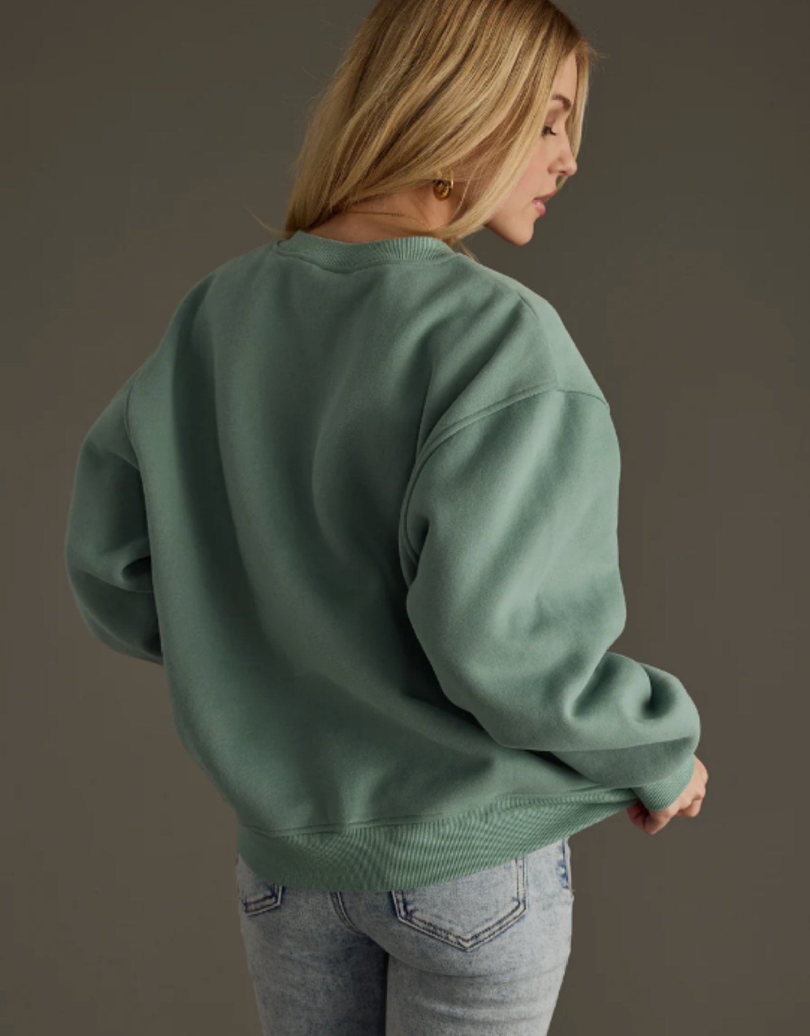 Panache Apparel Panache Apparel Dusty Teal Midwest Long Sleeve Sweatshirt