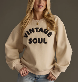 Panache Apparel Panache Apparel Beige Vintage Soul L/S Sweatshirt