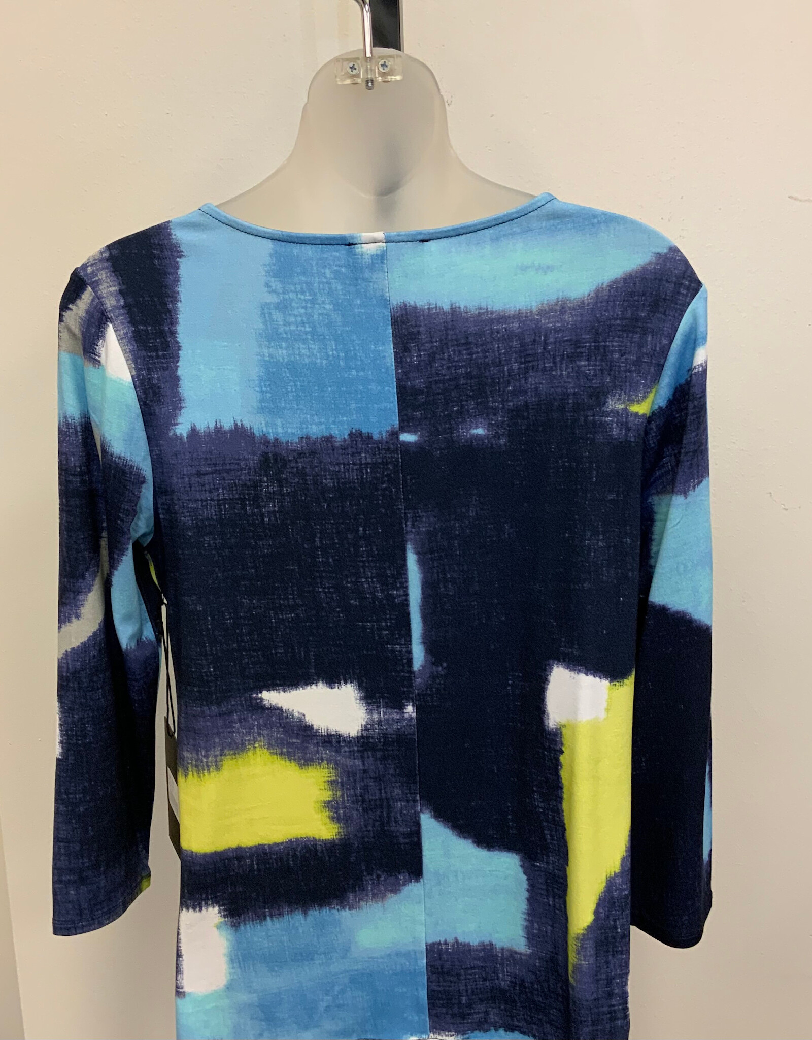 Habitat Olivia Navy/Multi Patch Print Round Neck  3/4 Sleeve