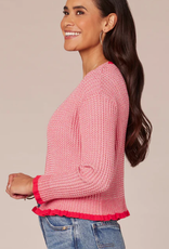 Democracy Democracy  Coral  Print V- Neck L/S  Cardigan AE Democracy Democracy  Coral  Print V- Neck L/S  Cardigan AE