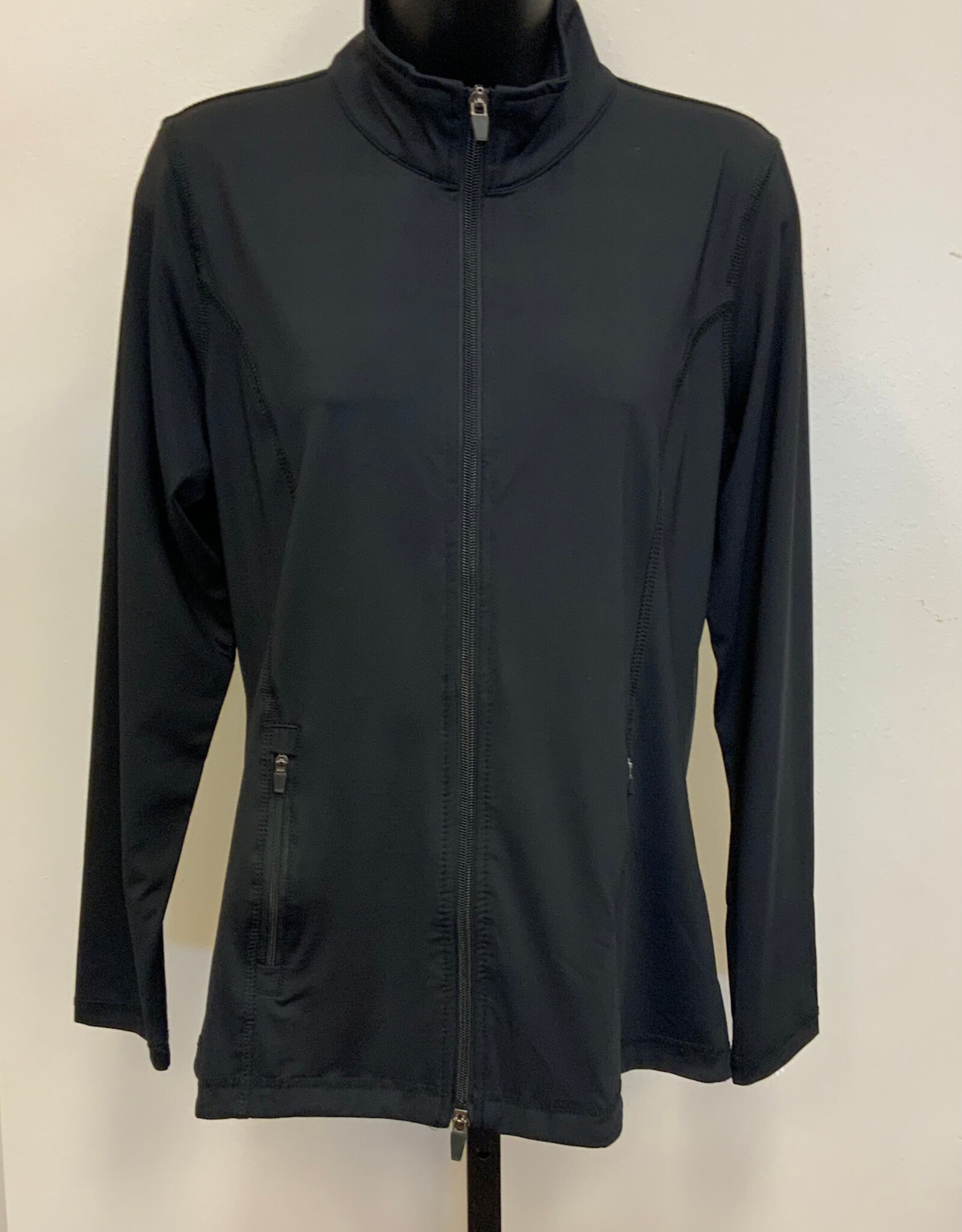 Lulu B Lulu B SPX7418S Solid Black Full-Zip Long Sleeve Jacket