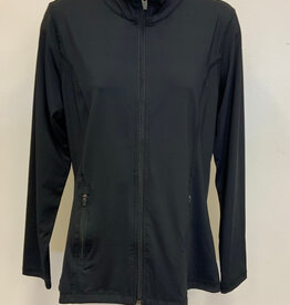 Lulu B Lulu B SPX7418S Solid Black Full-Zip Long Sleeve Jacket